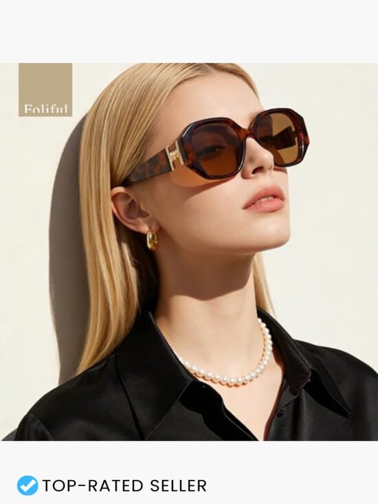 Oversized Square Sunglasses UV Protection Polarized Glasses Trendy Classic Frame main image 6